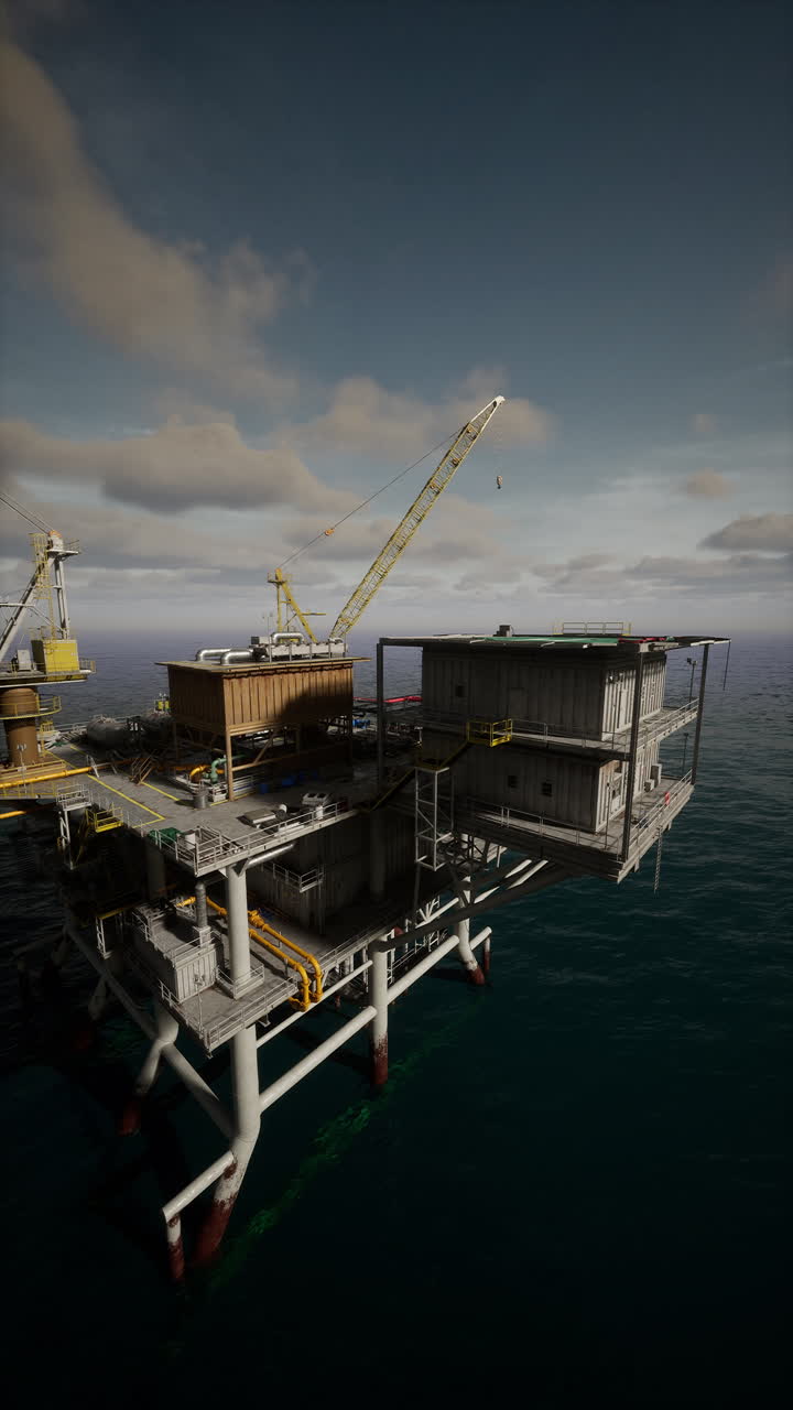 Olieboreplatform i havet