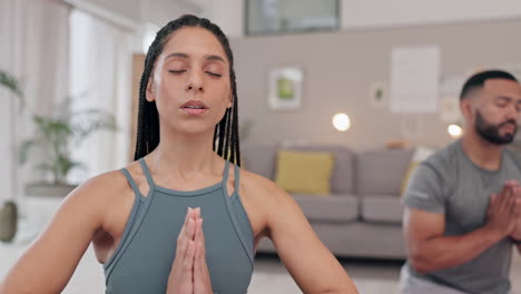 yoga, meditation and workout with a couple