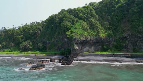 aerial circular view from santa catarina tunnel at sao tome,africa