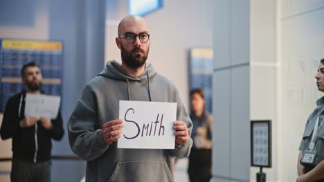 man held in airport security line
