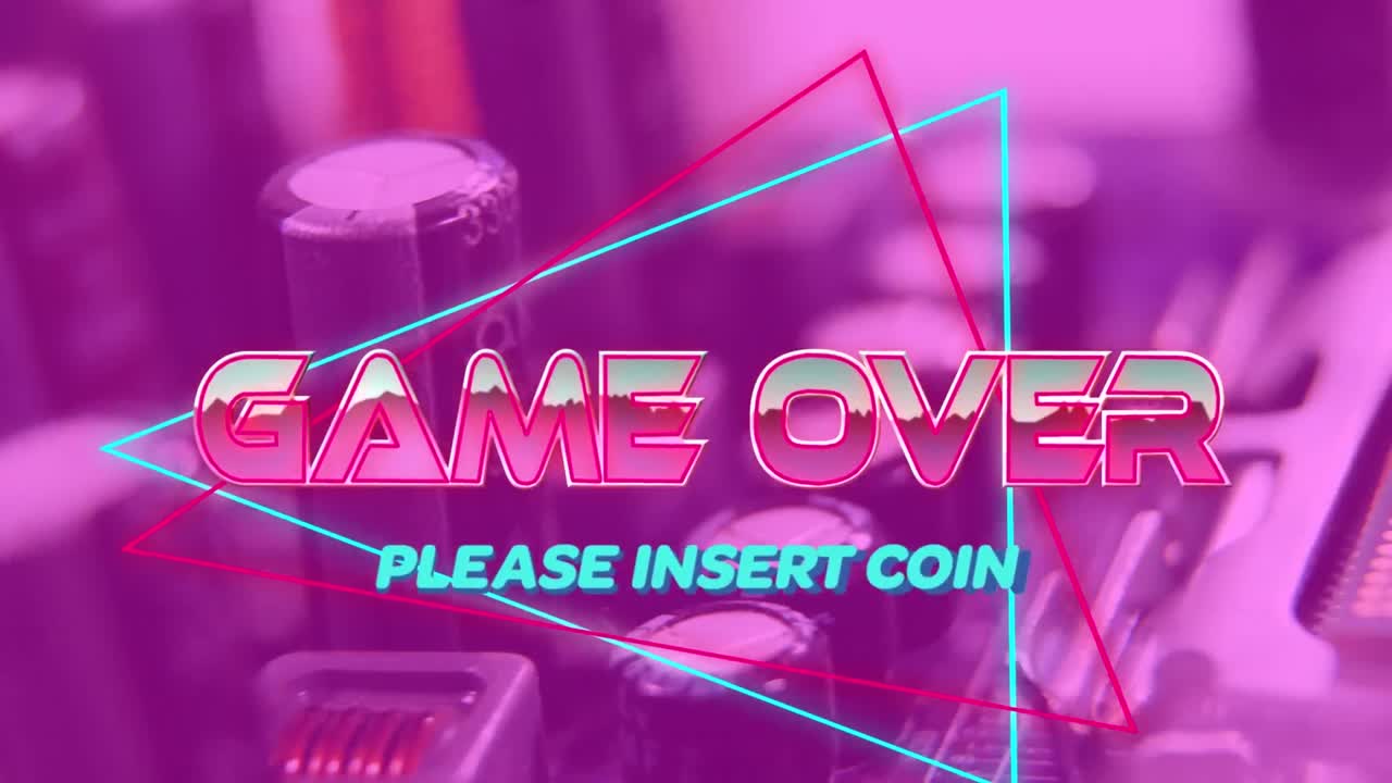 게임의 애니메이션, 기하학적 모양과 프로세서 코어에 대한 텍스트