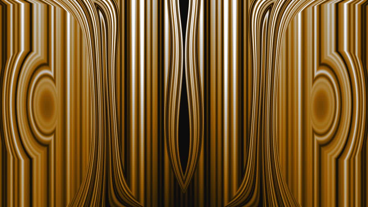 Animazione di sfondo dinamica in stile Art Déco, caratterizzata da transizioni fluide tra eleganti motivi geometrici simmetrici in oro, nero e bianco.