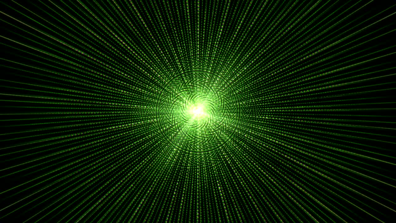 Abstract Green Radial Particle Line Background (Loopable)