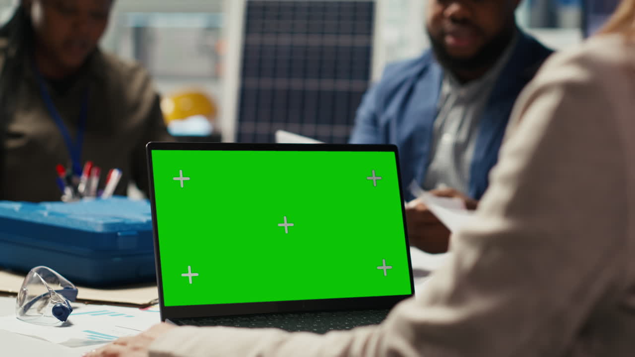 Industrial Plant Researchers Work On Breakthroughs Using Mockup Laptop