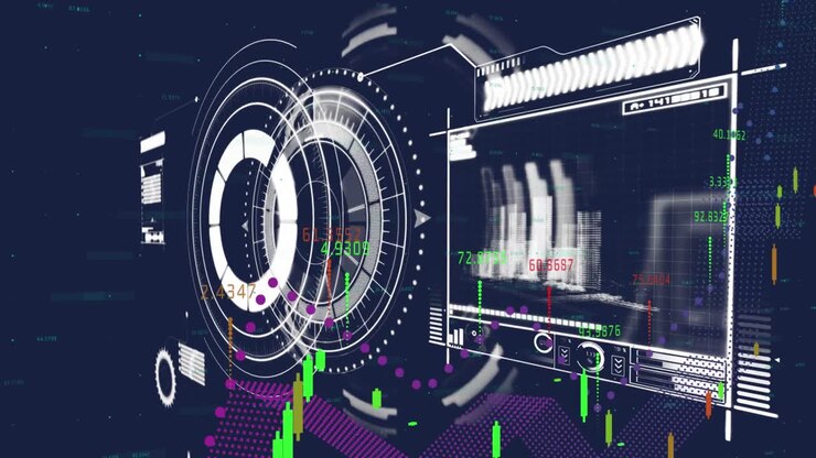 Animation of scope scanning with data processing