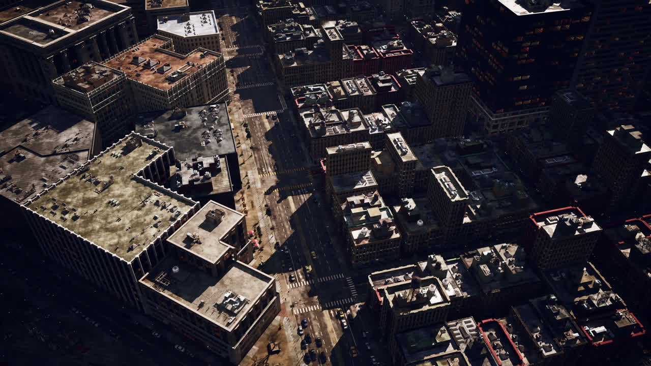 바쁜 도시 의 공중 에서 볼 수 있는 모습