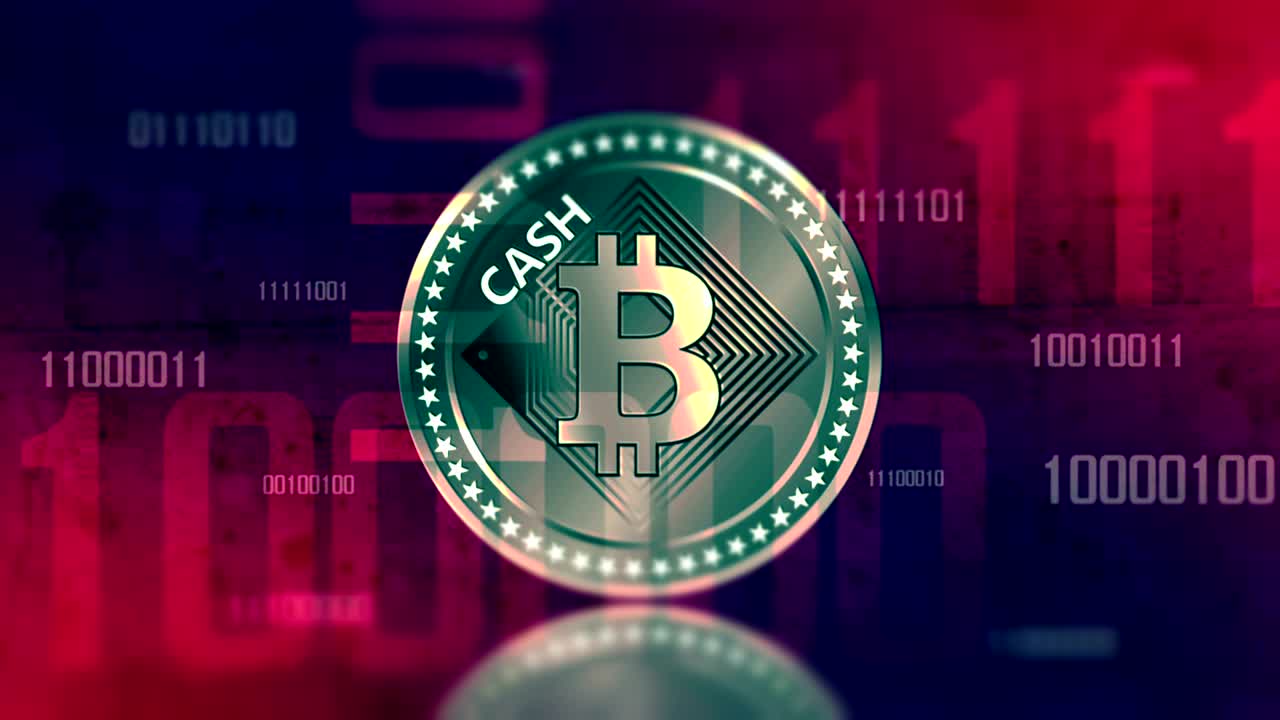 criptomoneda virtual bitcoin símbolo de fondo del dinero video