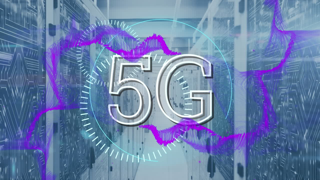 모양의 애니메이션과 서버  ⁇ 에서 5g 텍스트