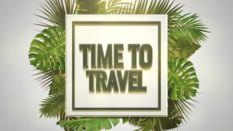 time to travel with tropical palms with luxury frame