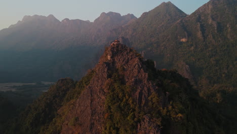mountain viewpoint with sunset