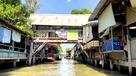 floating market canal tour in thailand