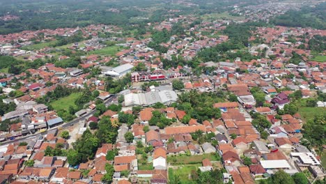 aerial view of a southeast asian town