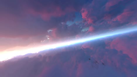 a colorful cloud sunset