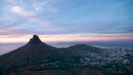 sunset time-lapse at lions head