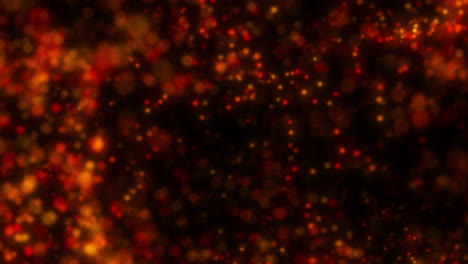 wide view of abstract fluctuating red particles motion background concept animation