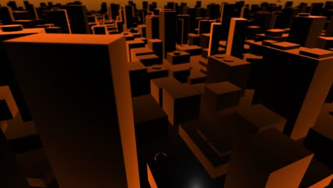 3d city map orange & black pan