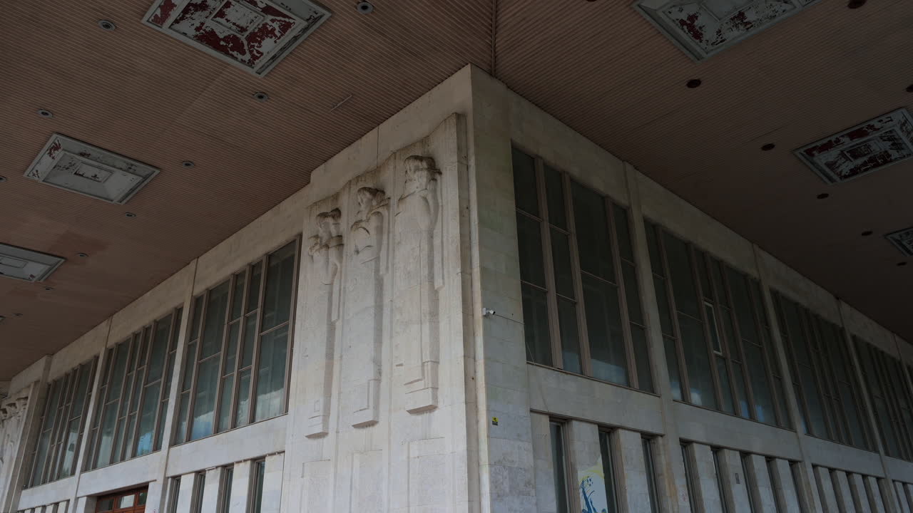 The balcony of the National Opera and Ballet Theater in Chisinau, Moldova