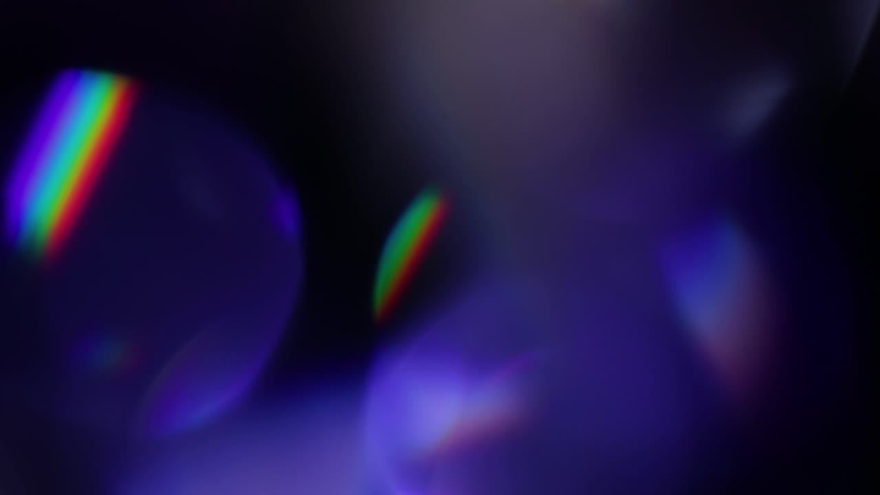 Light Leaks abstract blurred 4K footage, Moving blinking circle lens glow flare bokeh overlays