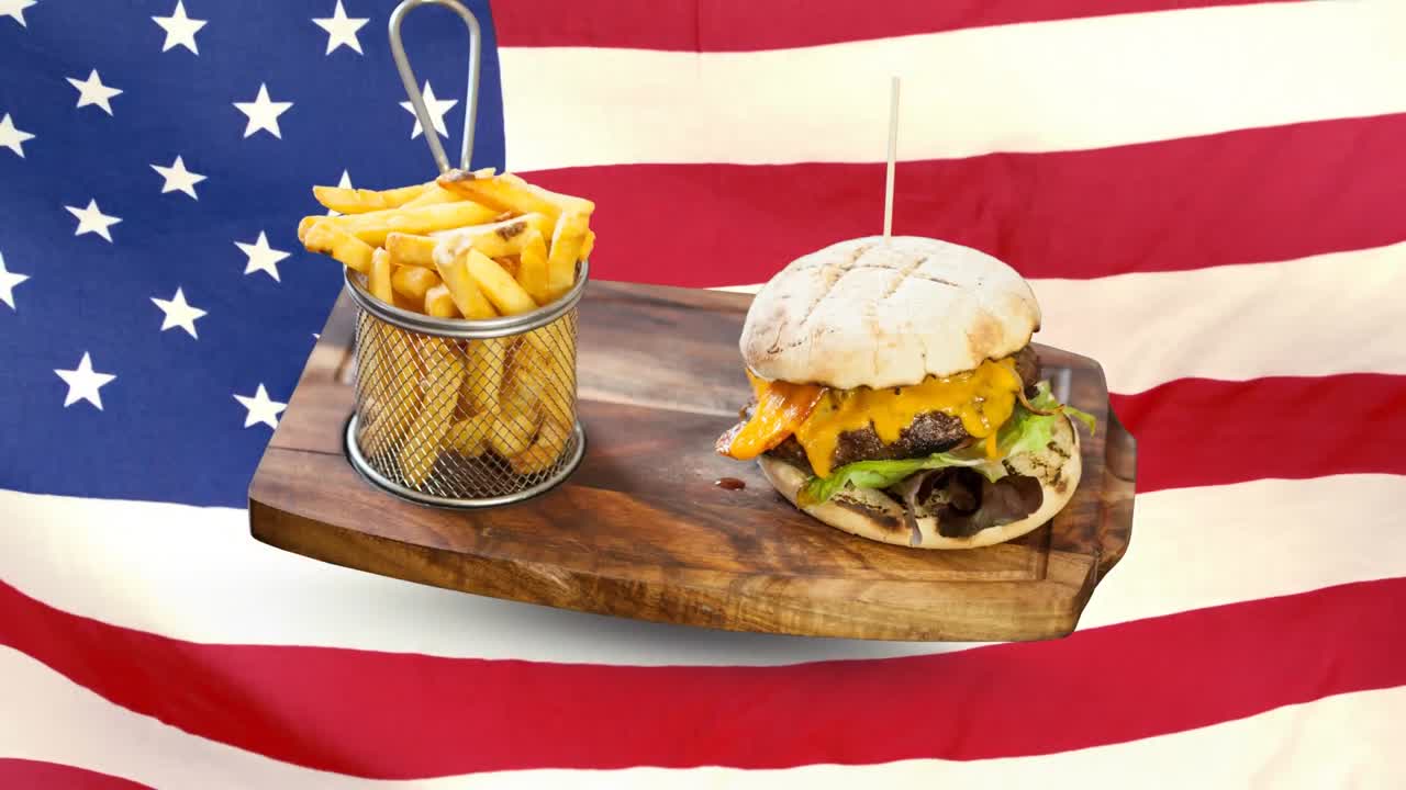 vídeo de la bandera estadounidense