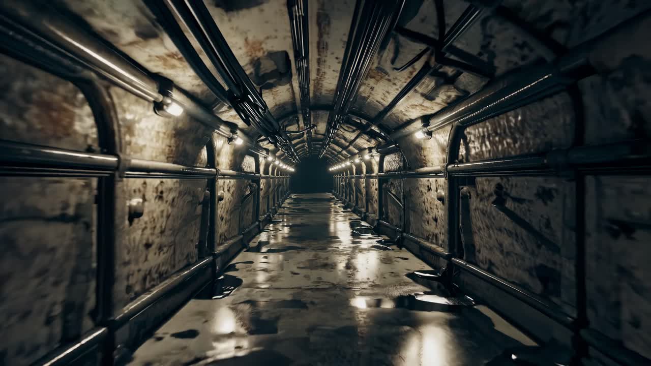 túnel subterráneo abandonado