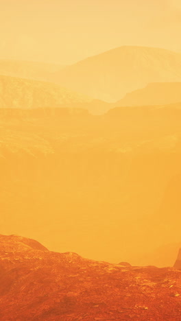 mars-like landscape: a hazy orange desert