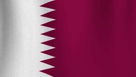 naadloze loop animatie van grunge qatari nationale zwaaiende vlag met stof textuur