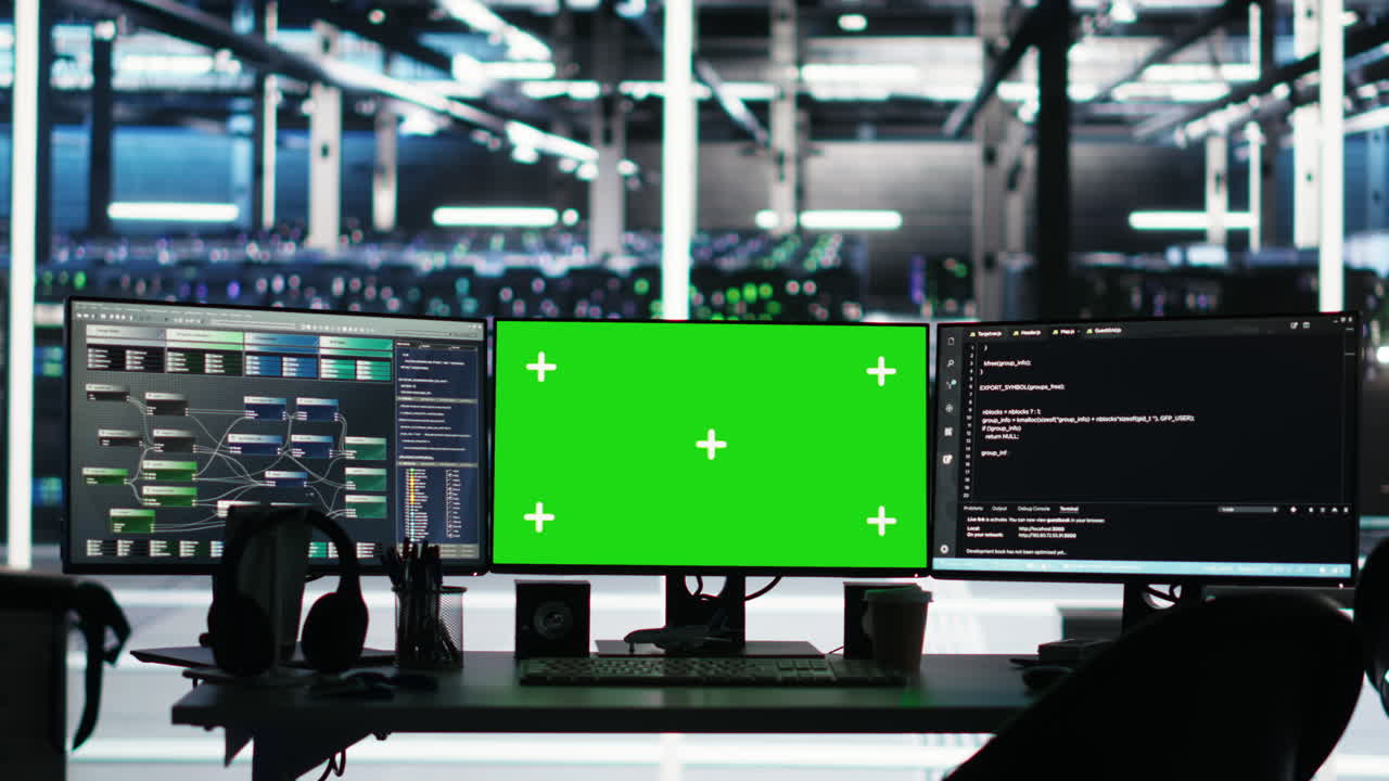 Green screen computers in data center managing energy consumption