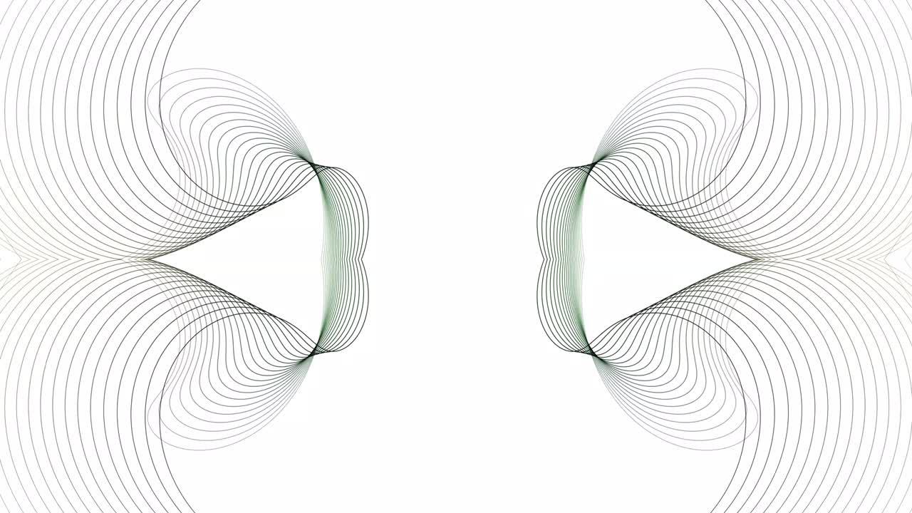 Geometric ribbon line morphing animation. Ribbon line geometric colorful line.