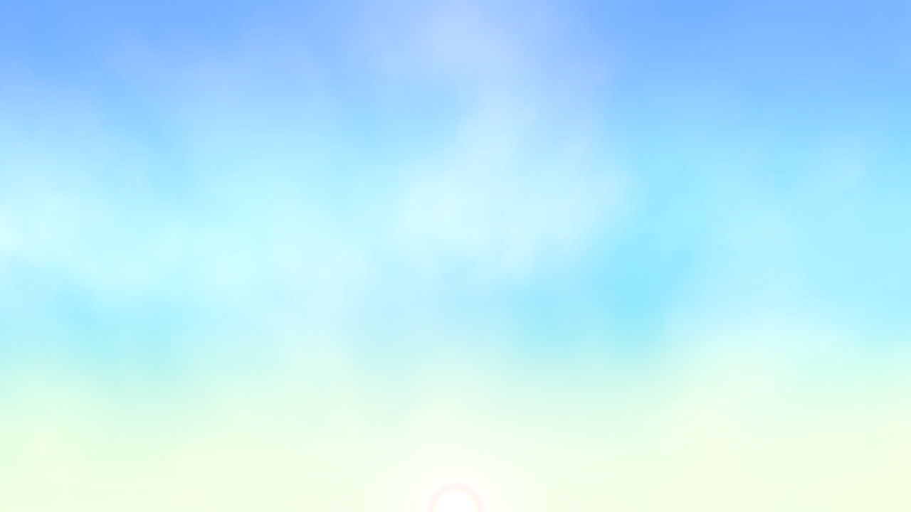 밝은 태양과 구름과 함께 활기찬 파란 하늘