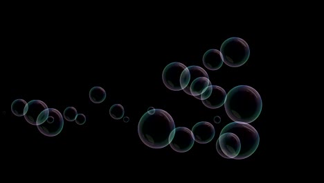 soap bubbles animated with alpha matte