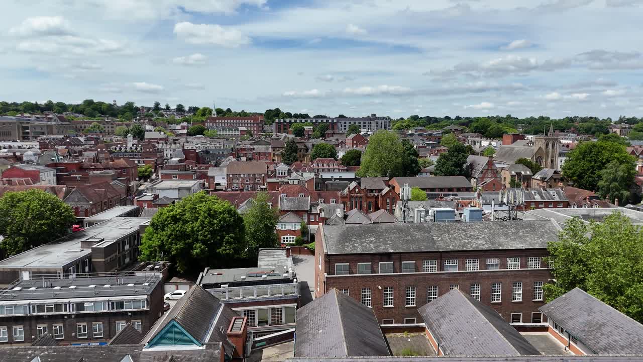 Aerial View of a Town in England