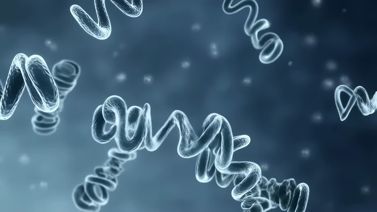 Microscopic Spirochete Bacteria or Pathogens