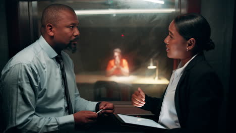 interrogation in a prison