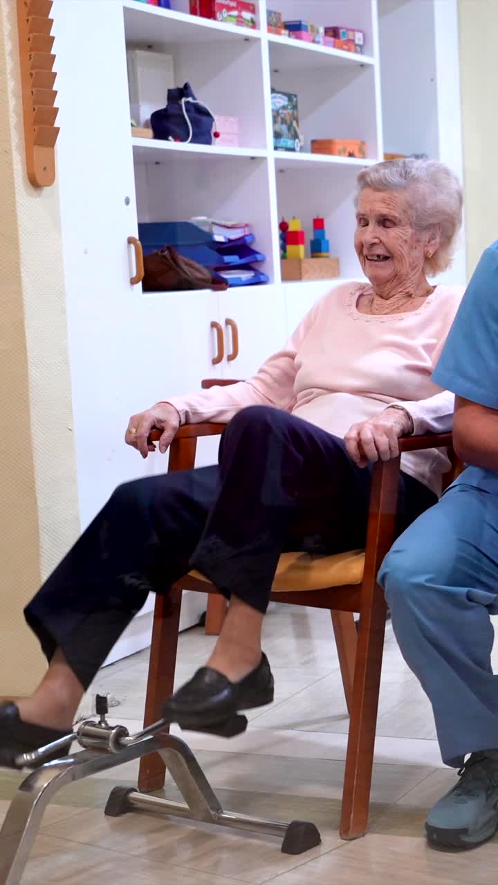 Elderly Care and Physical Therapy Session