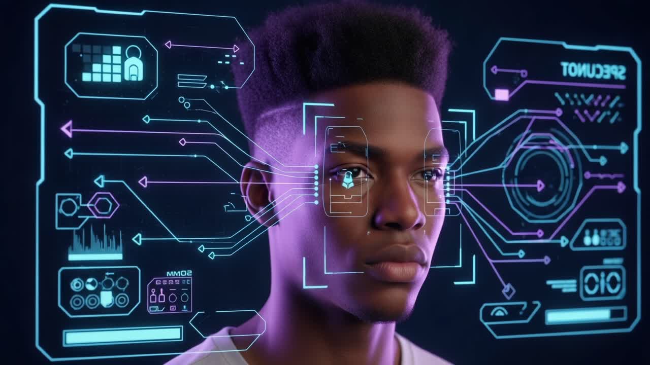 Exploring the Fusion of Human Intelligence and Digital Technology: A Close-Up on the Intersection of AI, Data Visualization, and Futuristic Interfaces