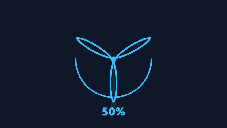 Animated Wind Turbine Loading Progress Bar