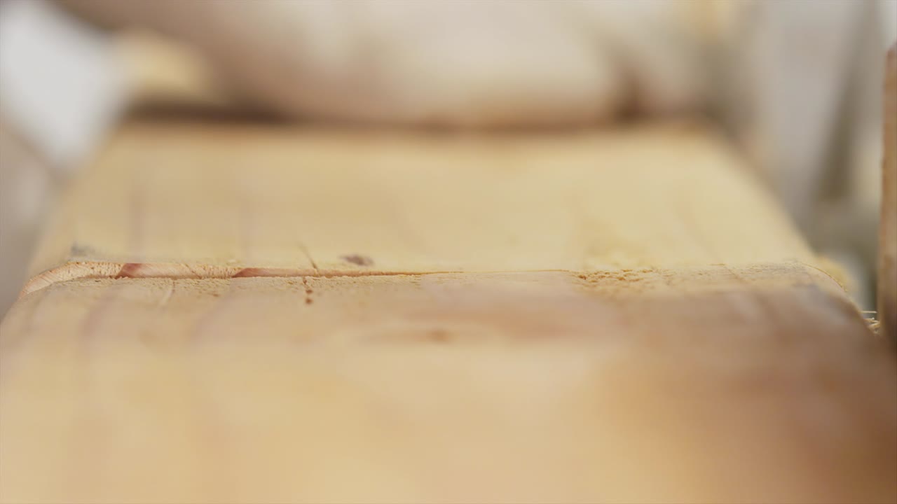 Chop Saw Cutting Wood