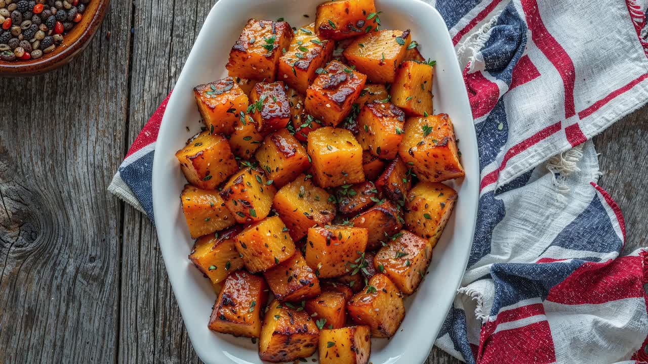 calabaza de nuez asada con hierbas