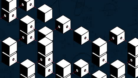 animación de formas que se mueven sobre un fondo negro