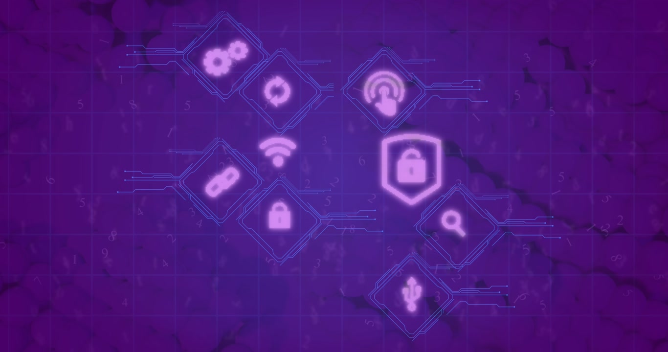 Composition of online security padlock icons
