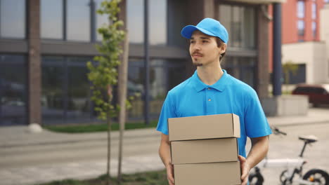 delivery person with packages