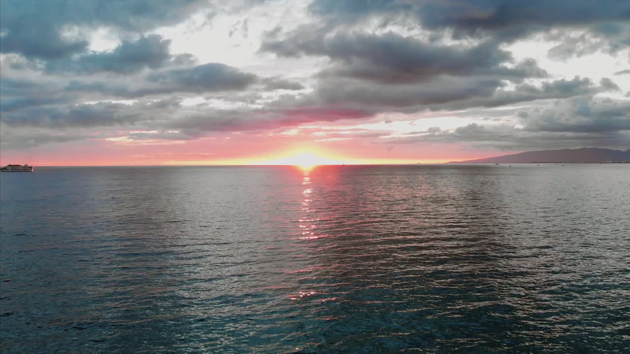 하와이 호놀룰루의 공중 드론 영상