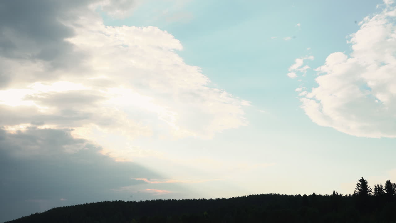 Cloudy Sky Over Forest