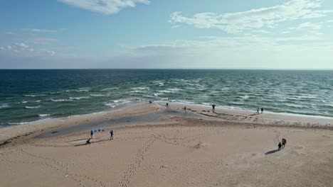 Orbit-shot-on-"The-beginning-of-Poland"-on-Hel-Peninsula