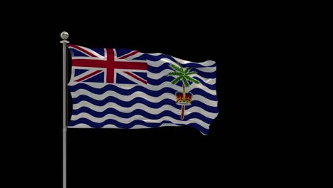 british indian ocean territory various of flags waving national flag on pole, table flag