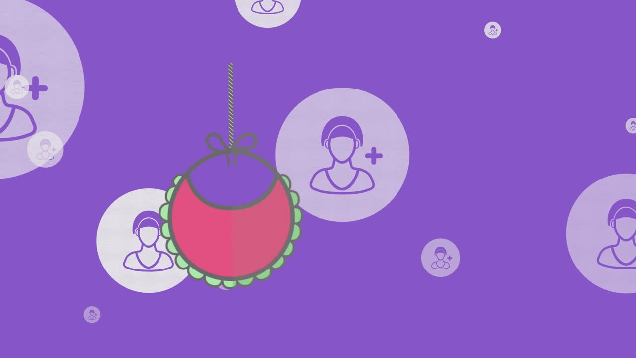 검은 바탕에 떠다니는 여러 명의 여성 프로필 아이콘