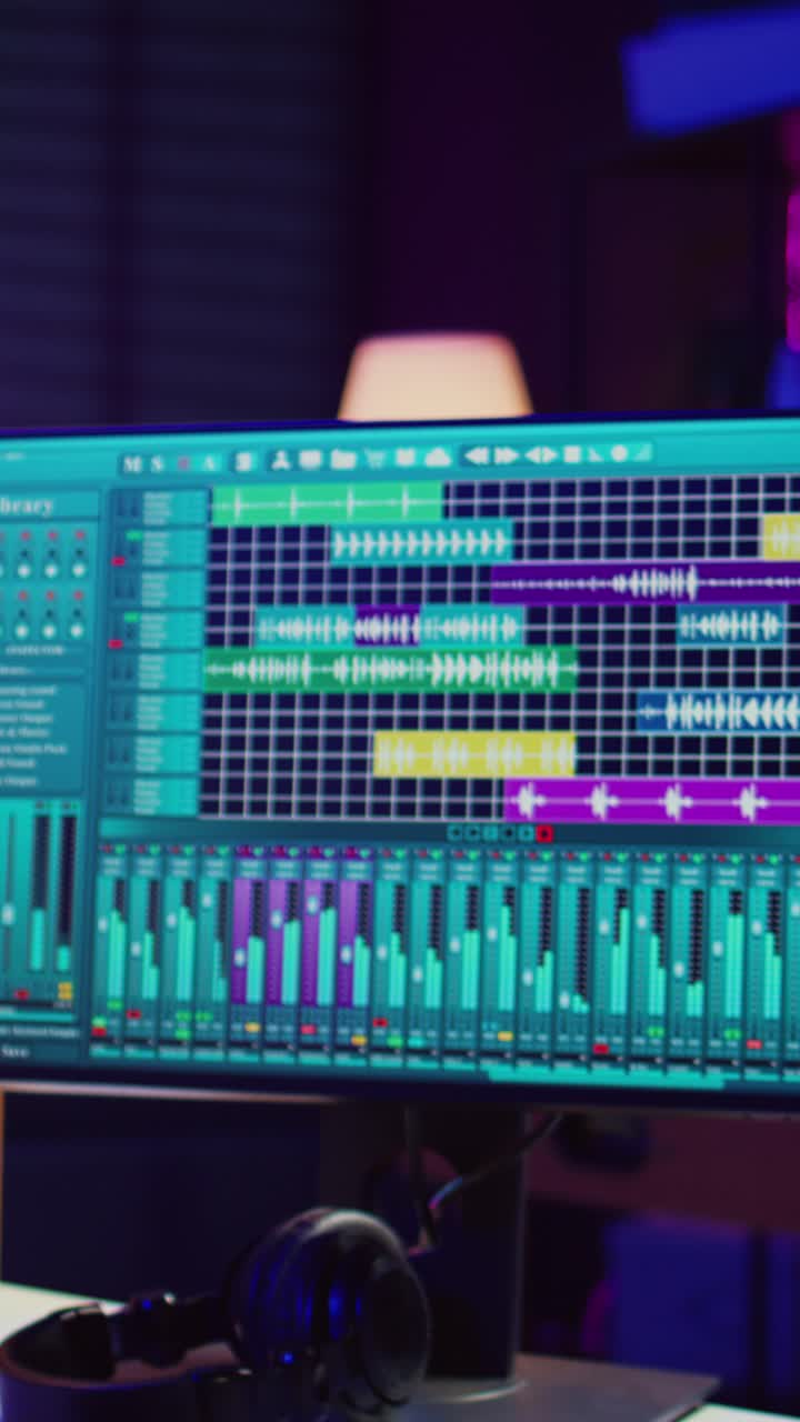 Professional Music Production Studio with Digital Audio Workstation
