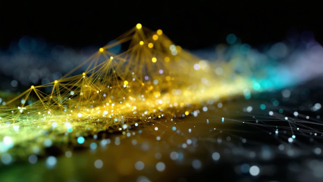 A Captivating Journey Through Abstract Digital Landscapes: Exploring the Interplay of Light, Color, and Geometry in a Vibrant Visual Experience