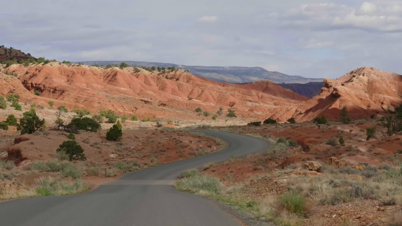 Sunrise on the Capitol Reef scenic drive.