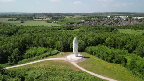 the mesmerizing dream sculpture, st helens - uk. drone anticlockwise rotate from far